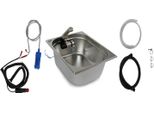 Lavello In Acciaio Inox Lavello Da Campeggio Integrato 325X265X150 + Rubinetto Pompa 12V