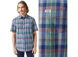 Wrangler Ss 1 Point Shirt Camicia A Scacchi Da Uomo Blu Madras 112350503 W5K0016831