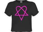 Amplified - Top Corto "Heartagram"" Per Donna GD2173 (M) (Charcoal)"