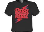 Amplified - Maglietta Corta "Rebel Rebel"" Da Donna GD2187 (Xxl) (Carbone)"