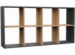 Selsey Malax - Scaffale A Giorno, 8 Scomparti, Rovere Artisan/Antracite, 147 Cm