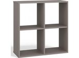 Selsey Malax - Scaffale A Giorno, 4 Scomparti, Grigio, 74 Cm
