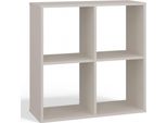 Selsey Malax - Scaffale A Giorno, 4 Scomparti, Grigio, 74 Cm