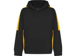 Finden & Hales - Felpa Con Cappuccio "Team"" Per Bambini RW9405 (146-152) (Nero/Oro)"