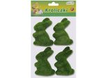 Flock Bunny Pasqua Coniglio Floccato Pasqua 8 Cm - 4 Pezzi