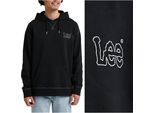 Lee Uomo, Felpa LL26FTON, S, Nero, Felpa Con Cappuccio, Felpa Con Cappuccio