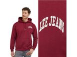 Lee Herren, Felpa Varsity Hoodie, M, Rot, Kapuzenpullover, , Felpa Con Cappuccio