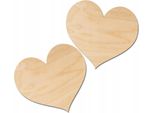 Cuori Di Legno 5 Cm, Cuore, Set Di 2 Decorazioni