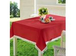 Tovaglia Da Giardino Emhelle Tovaglia Da Giardino Balcone Terrazza 130 X 180 Cm, Rosso