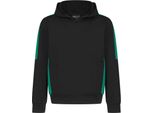 Finden & Hales - Felpa Con Cappuccio "Team"" Per Bambini PC6630 (158) (Nero/Smaragd)"