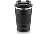 Arendo Tazza Termica, Tazza Da Caffè Da Portare Via, Tazza Termica In Acciaio Inox, Tazza Termica 350 Ml, Tazza Da Caffè Da Portare Via Con Coperchio In Acciaio Inox 0,3 L, Acciaio Inox, Coperchio (Senza Bpa), Mantiene Il Caldo Per 12 Ore E Il Freddo Per 6 Ore, A Doppia Parete, 100% A Prova Di Perdite, Coffee-To-Go