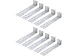 Alberts 855727 Ancoraggio Piatto In Acciaio Per Calcestruzzo, Zincato Sendzimir, 205 X 40 X 40 Mm, Set Da 10