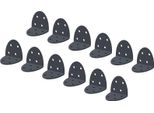 Alberts 841744 Connettore Angolare, Ovado, Plastificato Grigio Grafite, 50 X 50 X 40 Mm, Set Da 12