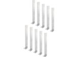 Alberts 855734 Ancoraggio Piatto In Acciaio Per Calcestruzzo, Zincato Sendzimir, 285 X 40 X 40 Mm, Set Da 10