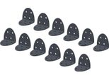 Alberts 841263 Connettore Angolare, Ovado, Plastificato Grigio Grafite, 40 X 40 X 40 Mm, Set Da 12