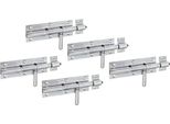 Alberts 842307 Scrocco, Con Maniglia Rotonda E Anello Fisso, Zincato, Passivato A Film Spesso, Piastra 160 X 60 Mm, Bullone Ø 16 Mm, Lunghezza Totale 210 Mm, Set Da 5