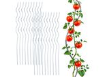 3.10 Bastoni A Spirale Per Pomodori In Set Da 20 - Ciascuno 110 Cm - Bastone Per Piante Da Giardino Zincato (2X 10 Pezzi)