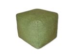 Pouf&Pillows Pouf Quadrato - Fatto A Mano - Verde - In Lana E Cotone - Pouf Di Tessuto - 40X40X35 Cm