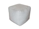 Pouf&Pillows Pouf Quadrato - Fatto A Mano - Grigio - In Lana E Cotone - Pouf In Tessuto - 40X40X35 Cm