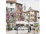 Richard Macneil - Stampa Su Tela "Sunshine Square"", Legno PM11840 (30 Cm X 30 Cm X 4 Cm) (A Colori)"