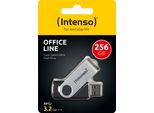 Intenso Usb Stick Office Line 256GB Usb 3.2 Gen 1X1 Silber