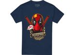 Deadpool - Maglietta Da Uomo TV14920 (Xxl) (Blu Navy)