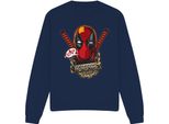 Deadpool - Felpa Da Uomo/Donna Unisex TV14919 (L) (Blu Navy)