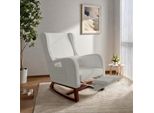 Sedia A Dondolo Poltrona Swing Poltrona Da Salotto Poltrona Per Camera Da Letto, Portata Fino A 120 Kg, Poliestere, Grigio