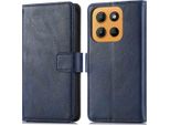 Imoshion Cover Per Motorola Moto G15/Motorola Moto G15 Power - Custodia Flip Flap A Libro - Blu Scuro