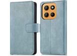 Imoshion Custodia Per Cellulare Per Motorola Moto G15 Power/Motorola Moto G15 - Flip Cover Libreria Flip - Blu Chiaro