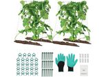 Set Di 2 Ausili Per L'arrampicata, Traliccio Ad A Per Cetrioli, Pieghevole 90X140Cm - Articoli Per Il Giardinaggio E Supporto Alla Crescita Delle Piante