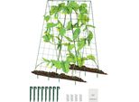 Set Di 2 Supporti Per L'arrampicata A-Frame - 117X84Cm Traliccio Pieghevole Per Cetrioli - Decorazione Del Giardino E Supporto Per Le Piante