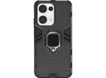 Avizar, Cover Per Oppo Reno 13 Con Supporto Ad Anello Antiurto, Nero