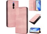 Custodia Per Xiaomi Redmi 8/Redmi 8A, Custodia In Pelle Vintage Con Protezione Rfid, Slot Per Carte, Supporto Rosa