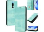 Custodia Per Xiaomi Redmi 8/Redmi 8A, Custodia In Pelle Vintage Con Protezione Rfid, Slot Per Carte, Supporto Turchese