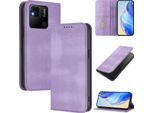 Custodia Per Xiaomi Redmi 10A/Redmi 9C, Custodia In Pelle Vintage Con Protezione Rfid, Slot Per Schede, Supporto Viola