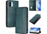 Custodia Per Xiaomi Redmi A1/Redmi A2, Custodia In Pelle Vintage Con Protezione Rfid, Slot Per Schede, Supporto Verde