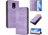 Custodia Per Xiaomi Redmi Note 9S/9 Pro/9 Pro Max, Custodia In Pelle Vintage Con Protezione Rfid, Slot Per Carte, Stand Viola