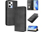 Custodia Per Xiaomi Redmi Note 12 Pro+, Custodia In Pelle Vintage Con Protezione Rfid, Slot Per Schede, Supporto Nero