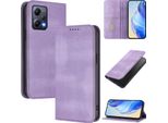 Custodia Per Xiaomi Poco X5/Redmi Note 12 5G, Custodia In Pelle Vintage Con Protezione Rfid, Slot Per Carte, Supporto Viola