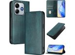 Custodia Per Xiaomi Redmi Note 14 4G, Custodia In Pelle Vintage Con Protezione Rfid, Slot Per Schede, Supporto Verde