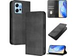 Custodia Per Xiaomi Redmi Note 12 4G, Custodia In Pelle Vintage Con Protezione Rfid, Slot Per Schede, Supporto Nero