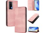 Custodia Per Xiaomi Poco F5 Pro/Redmi K60/K60 Pro, Custodia In Pelle Vintage Con Protezione Rfid, Slot Per Carte, Supporto Rosa