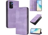 Custodia Per Oppo A36/A76/A96/K10 4G/Realme 9I 4G, Custodia In Pelle Vintage Con Protezione Rfid, Slot Per Schede, Supporto Viola