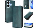 Custodia Per Xiaomi Redmi Note 13 4G, Custodia In Pelle Vintage Con Protezione Rfid, Slot Per Schede, Supporto Verde