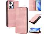 Custodia Per Xiaomi Poco X5 Pro/Redmi Note 12 Pro 5G, Custodia In Pelle Vintage Con Protezione Rfid, Slot Per Carte, Supporto Rosa