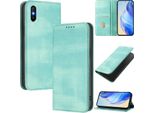Custodia Per Xiaomi Redmi 9A, Custodia In Pelle Vintage Con Protezione Rfid, Slot Per Schede, Supporto Turchese