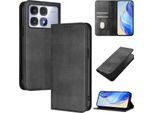 Custodia Per Xiaomi Redmi K70 Ultra, Custodia In Pelle Vintage Con Protezione Rfid, Slot Per Schede, Supporto Nero