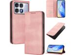 Custodia Per Xiaomi Redmi K70 Ultra, Custodia In Pelle Vintage Con Protezione Rfid, Slot Per Schede, Supporto Rosa
