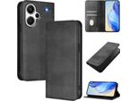 Custodia Per Xiaomi Redmi Note 13 Pro+, Custodia In Pelle Vintage Con Protezione Rfid, Slot Per Schede, Supporto Nero